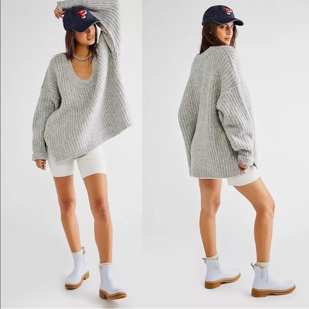 #31 New! Free People Blue Bell Chunky Oversized SweaterNWT - Picture 9 of 9
